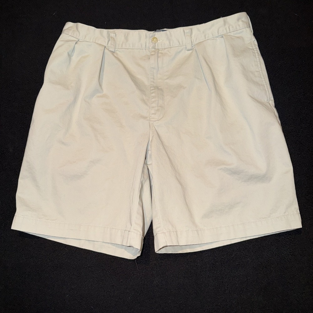 Polo by Ralph Lauren Tyler Shorts Khaki Pleated Mens Size 38